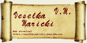 Veselka Maricki vizit kartica
